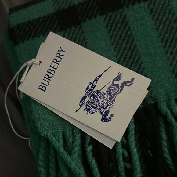 Burberry Green Plaid Scarf - Picture 5 of 8